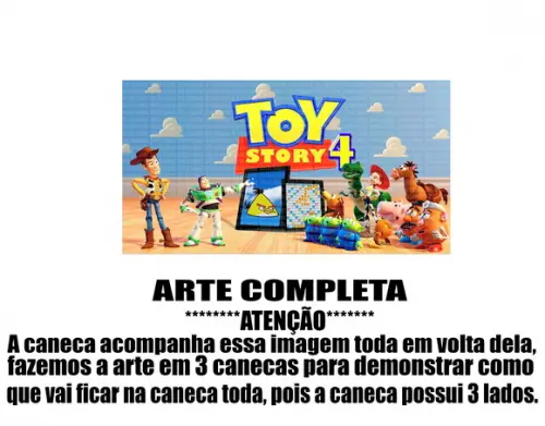 Caneca Polímero Toy Story Personalizada