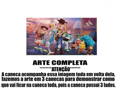 Caneca Polímero Toy Story Personalizada