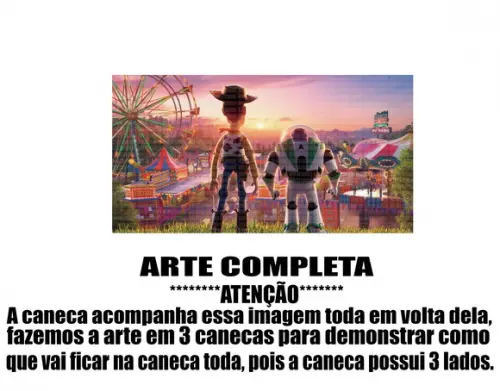 Caneca Polímero Toy Story Personalizada