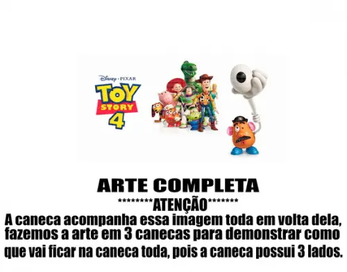 Caneca Polímero Toy Story Personalizada
