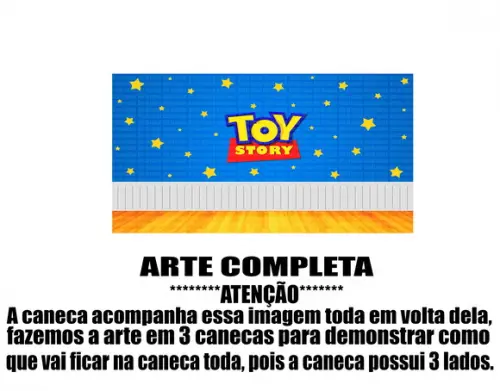 Caneca Polímero Toy Story Personalizada