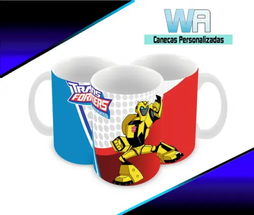 Caneca Polímero Transformers Bumblebee Desenho Personalizada