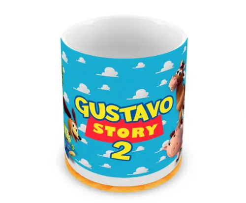 Caneca Polímero Toy Story Seu Nome Personalizada