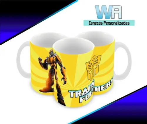 Caneca Polímero Transformers Bumblebee Personalizada