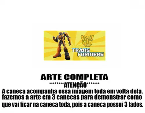 Caneca Polímero Transformers Bumblebee Personalizada