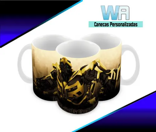 Caneca Polímero Transformers Bumblebee Personalizada