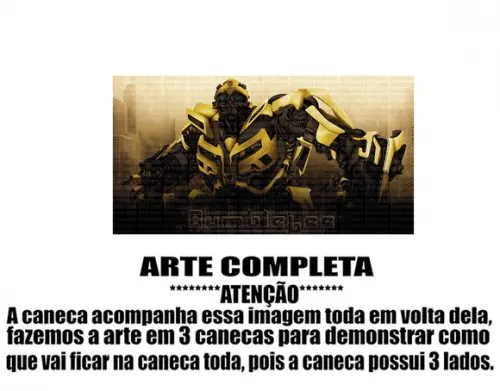 Caneca Polímero Transformers Bumblebee Personalizada