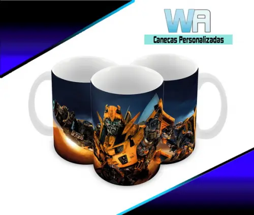 Caneca Polímero Transformers Bumblebee Personalizada