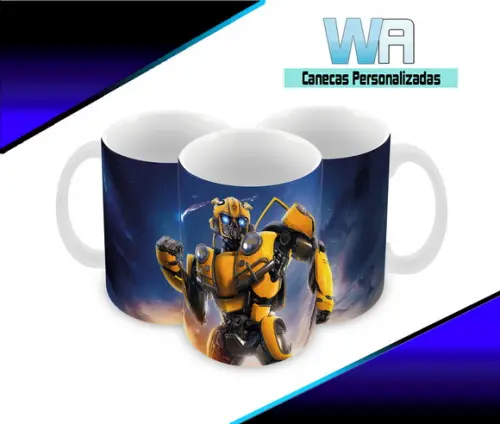 Caneca Polímero Transformers Bumblebee Personalizada