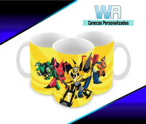 Caneca Polímero Transformers Desenho Personalizada