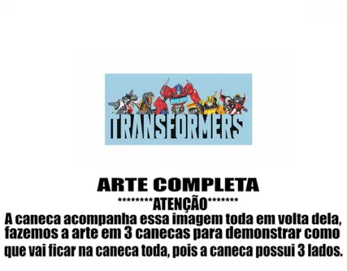 Caneca Polímero Transformers Desenho Personalizada