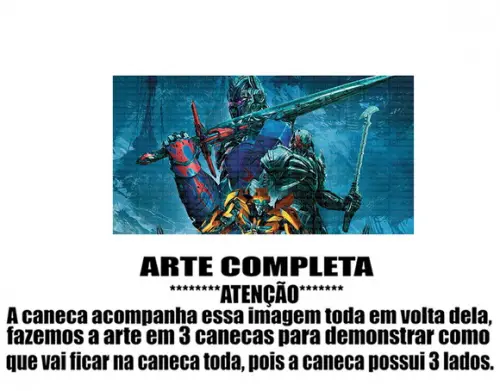 Caneca Polímero Transformers Personalizada