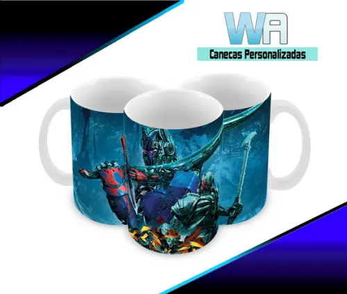 Caneca Polímero Transformers Personalizada