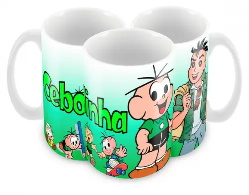 Caneca Polímero Turma da Mônica Cebolinha Personalizada