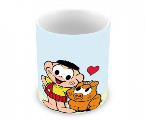 Caneca Polímero Turma da Mônica Cascão Personalizada