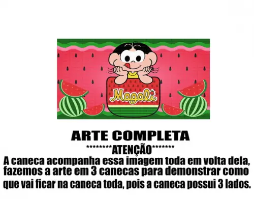 Caneca Polímero Turma da Mônica Magali Personalizada