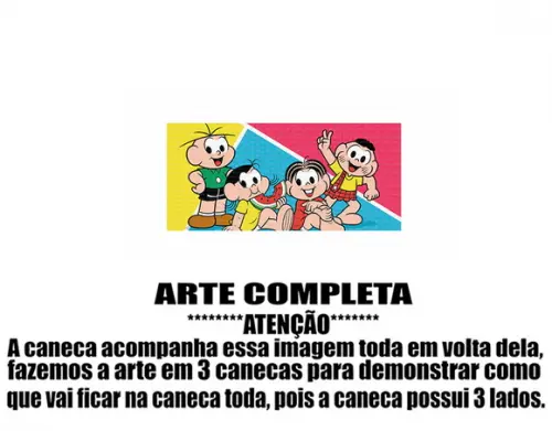 Caneca Polímero Turma da Mônica Personalizada