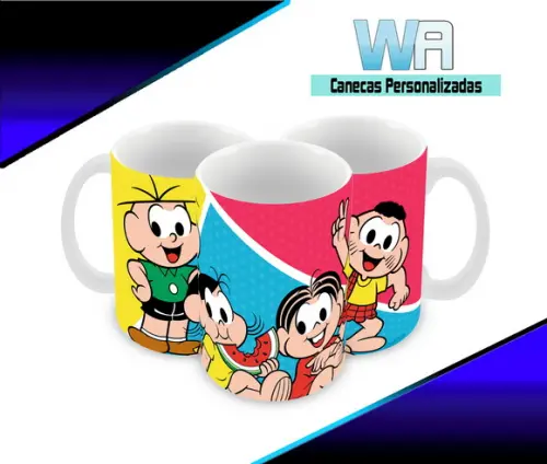 Caneca Polímero Turma da Mônica Personalizada