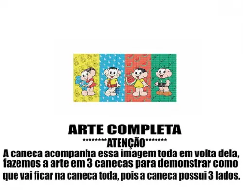 Caneca Polímero Turma da Mônica Personalizada