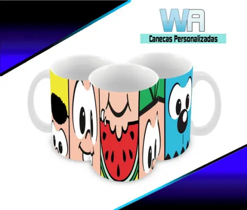 Caneca Polímero Turma da Mônica Personalizada