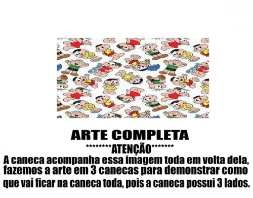 Caneca Polímero Turma da Mônica Personalizada