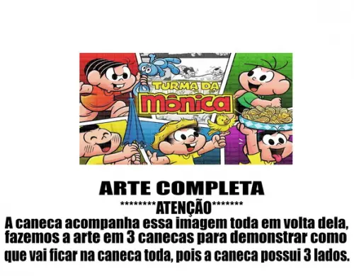 Caneca Polímero Turma da Mônica Personalizada
