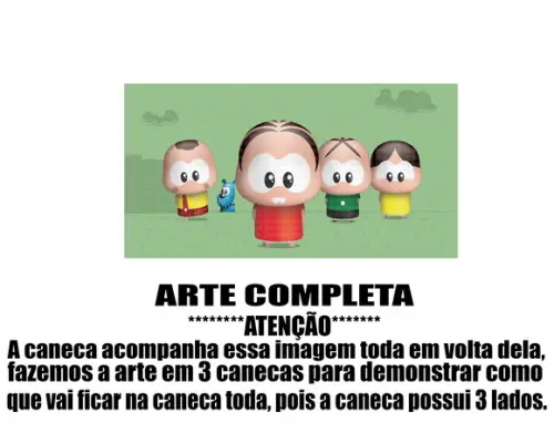 Caneca Polímero Turma da Mônica Toy Personalizada