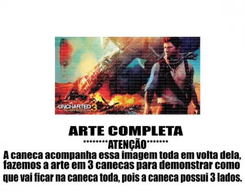 Caneca Polímero Uncharted Personalizada
