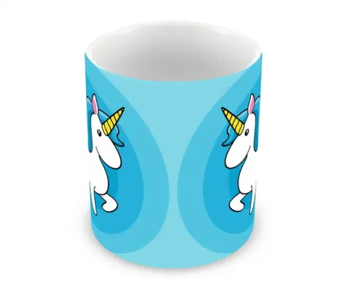 Caneca Polímero Unicórnio Menino Personalizada