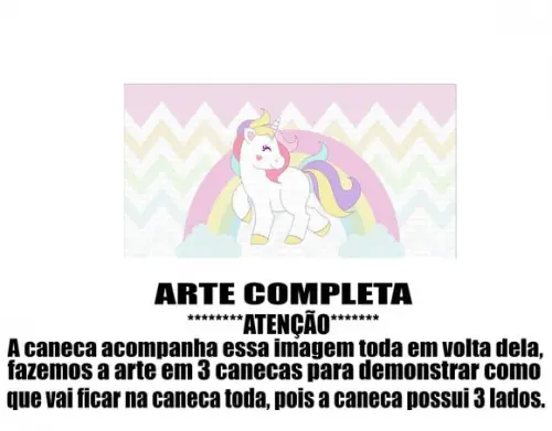 Caneca Polímero Unicórnio Personalizada