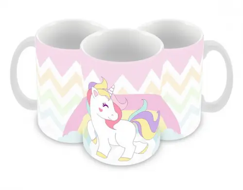 Caneca Polímero Unicórnio Personalizada