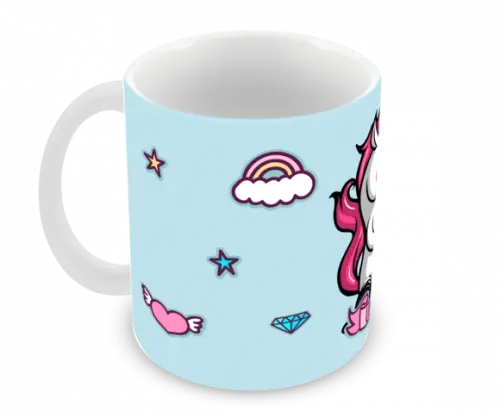 Caneca Polímero Unicórnio Personalizada