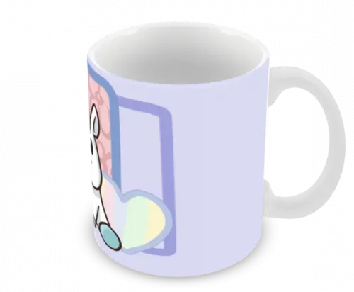 Caneca Polímero Unicórnio Personalizada