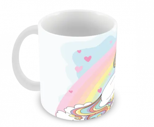 Caneca Polímero Unicórnio Personalizada