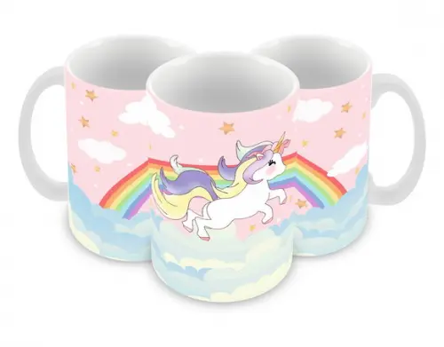 Caneca Polímero Unicórnio Personalizada