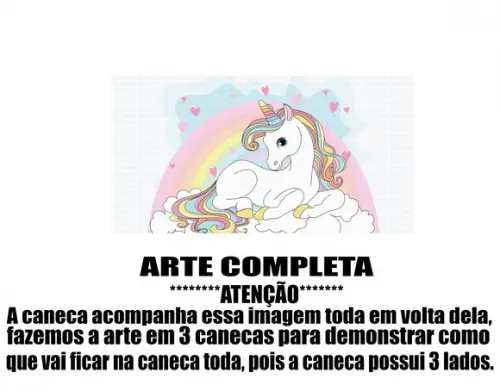 Caneca Polímero Unicórnio Personalizada