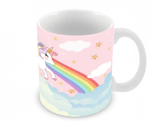 Caneca Polímero Unicórnio Personalizada