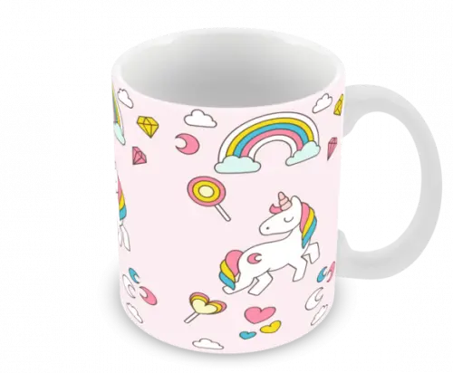 Caneca Polímero Unicórnio Personalizada