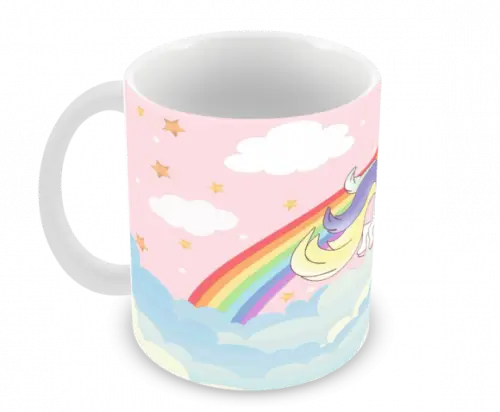 Caneca Polímero Unicórnio Personalizada