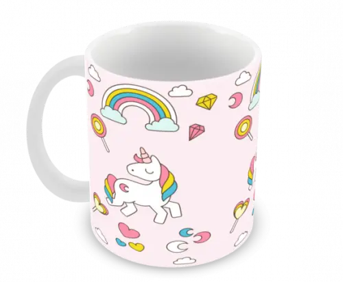 Caneca Polímero Unicórnio Personalizada