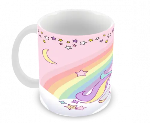 Caneca Polímero Unicórnio Personalizada