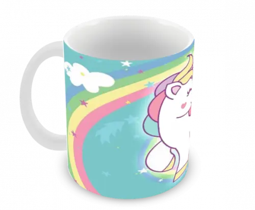 Caneca Polímero Unicórnio Personalizada