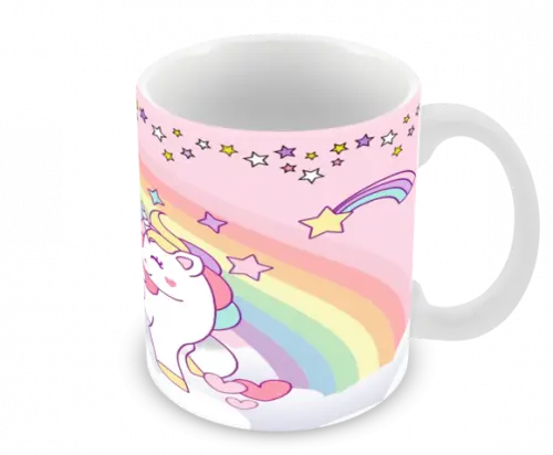 Caneca Polímero Unicórnio Personalizada