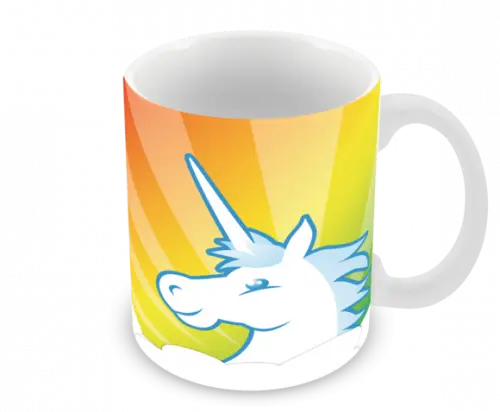 Caneca Polímero Unicórnio Personalizada