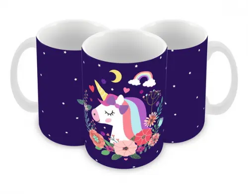 Caneca Polímero Unicórnio Personalizada