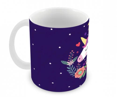 Caneca Polímero Unicórnio Personalizada