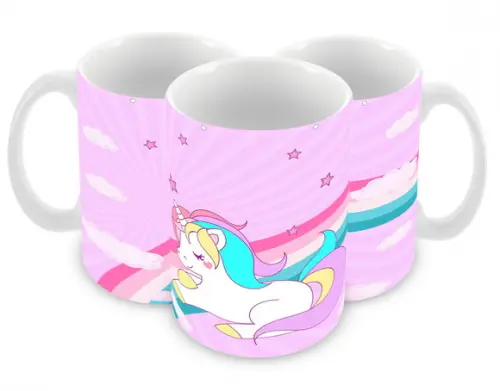 Caneca Polímero Unicórnio Personalizada