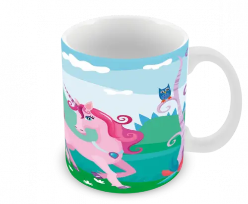 Caneca Polímero Unicórnio Personalizada