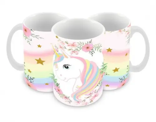 Caneca Polímero Unicórnio Personalizada