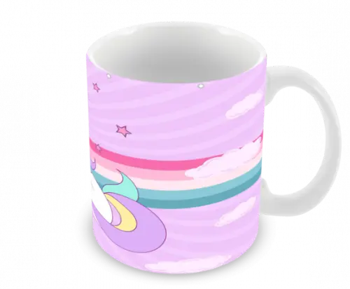 Caneca Polímero Unicórnio Personalizada